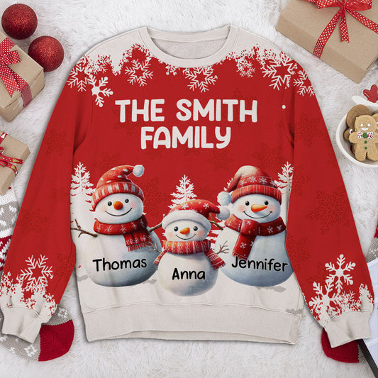 Family Together Christmas - Personalized Custom All-Over-Print Sweatshirt
