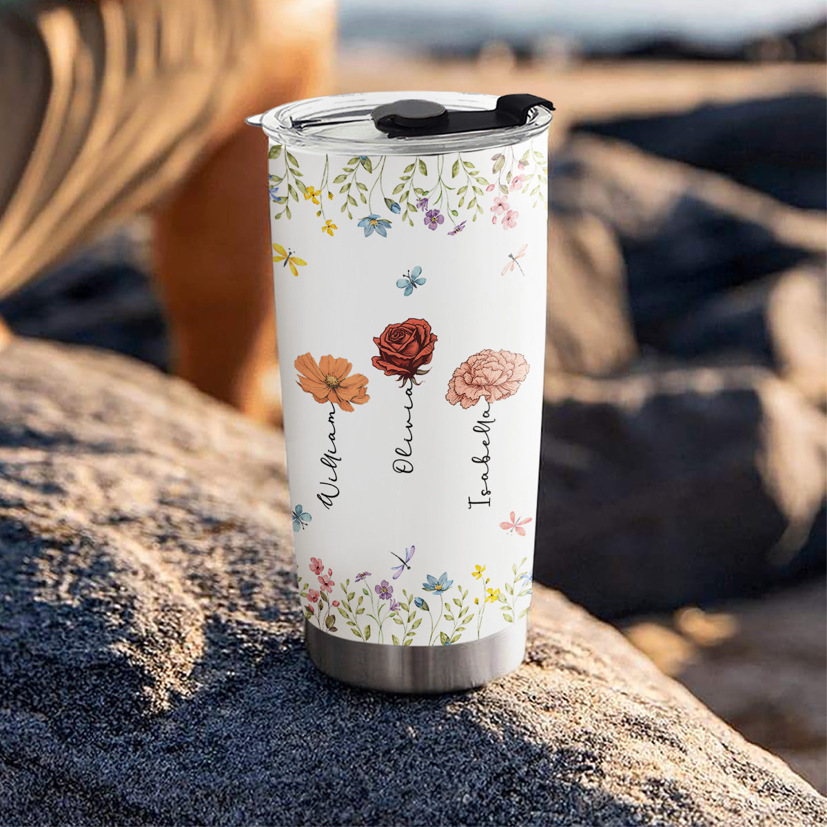 Friends Are The Flowers In The Garden Of Life - Personalized Custom Tumbler