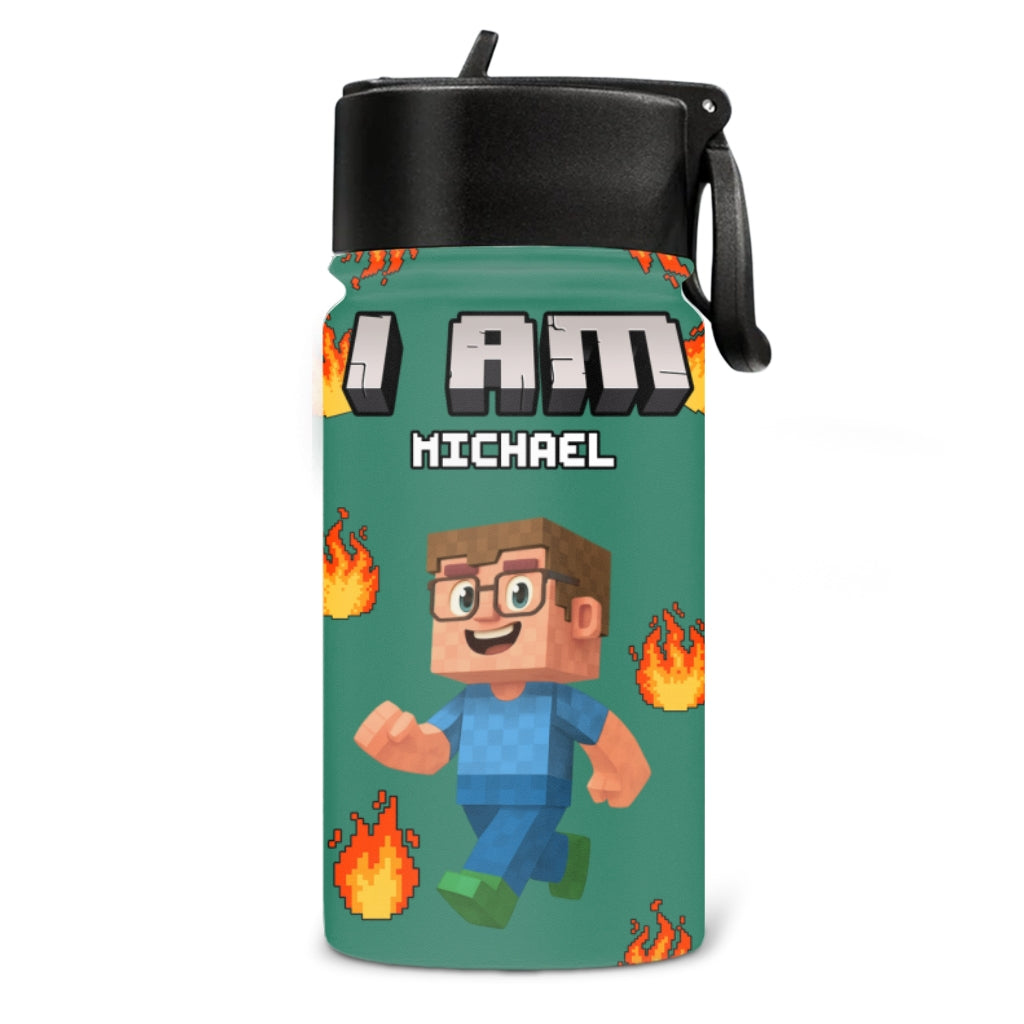 Blocky Kid - Personalized Custom Kids Water Bottle