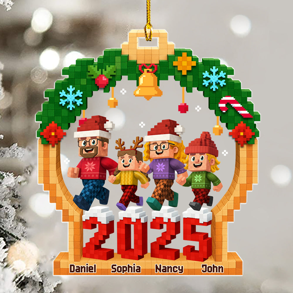 Playing In Snow - Personalized Custom 3D Effect Acrylic Ornament