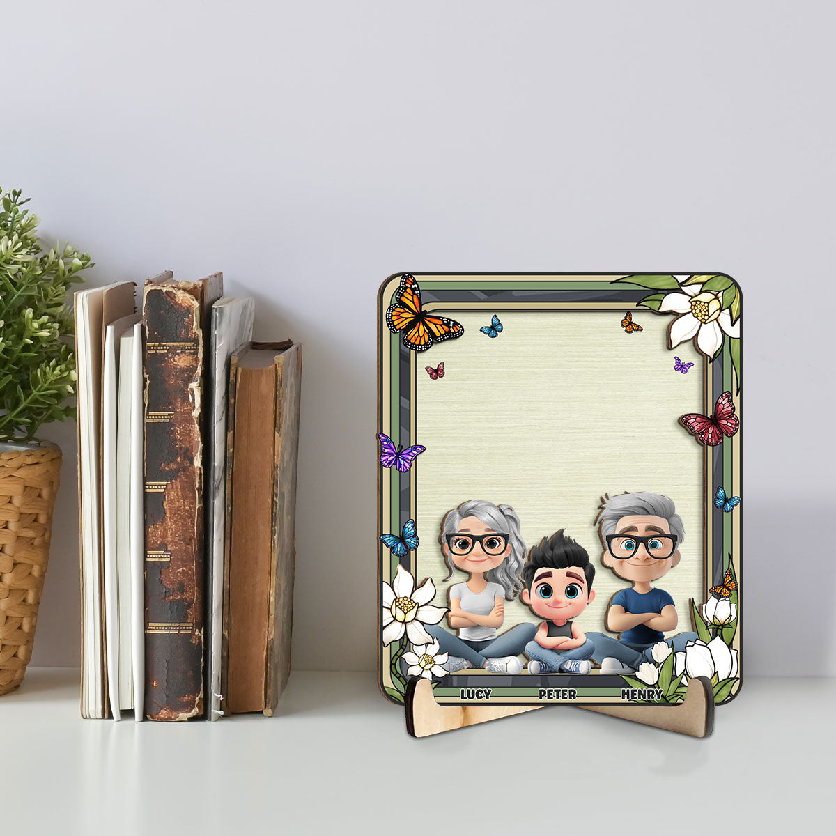 Beautiful Flower For Mom - Personalized Custom Wooden Plaque