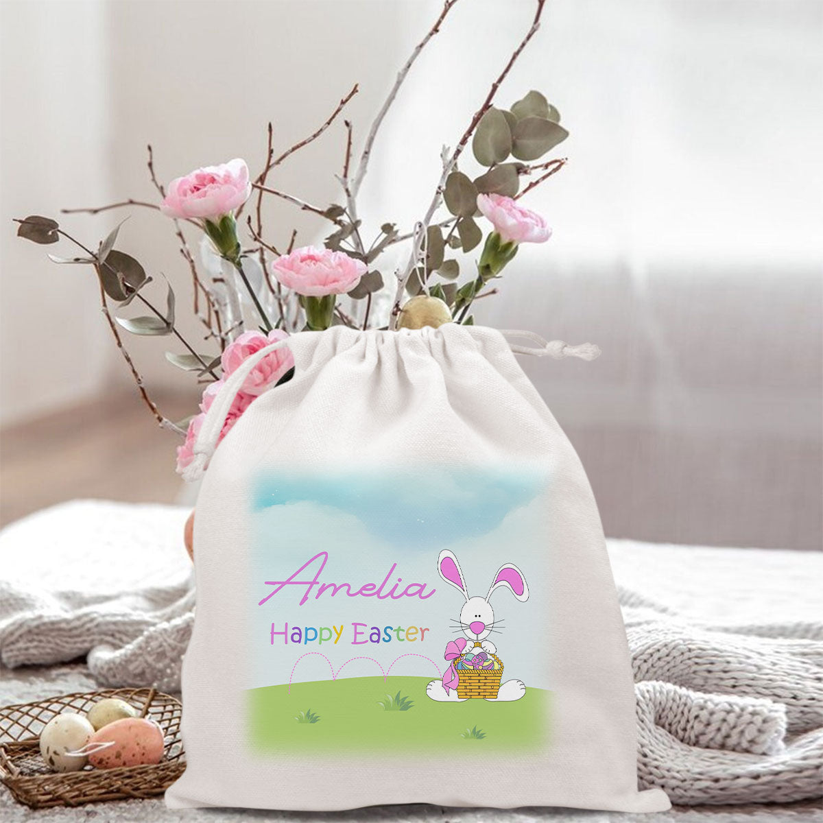 Happy Easter Colorful - Personalized Custom Favor Bag