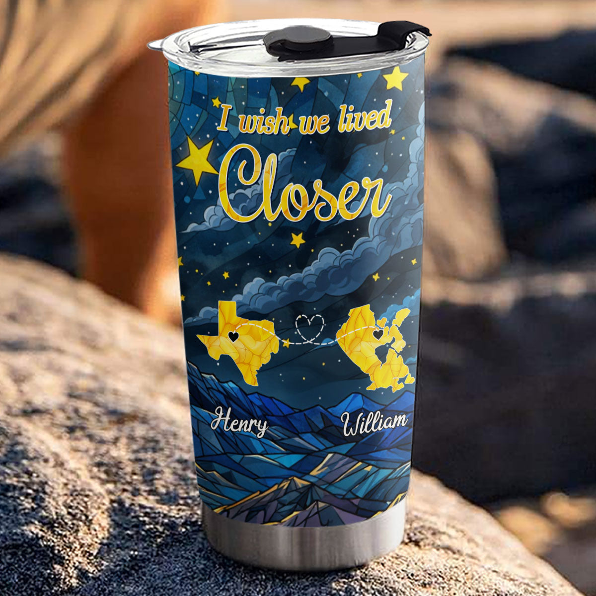 I Wish We Lived Closer - Personalized Custom Tumbler