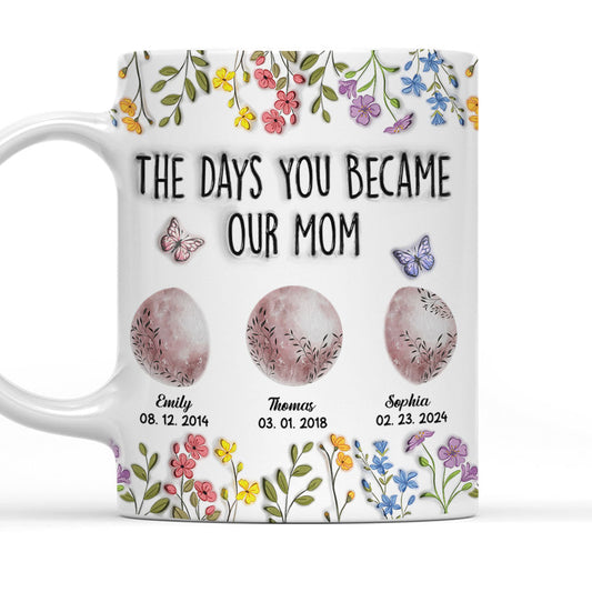 The Days You Became Mom - Personalized Custom 3D Inflated Effect Mug