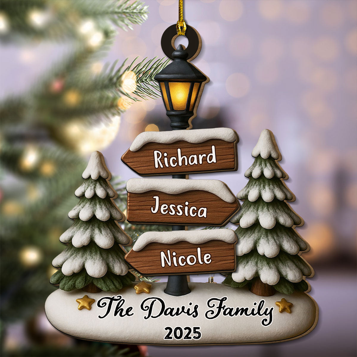 Home Is Where Love Lives - Personalized Custom 2-Layered Wood Ornament