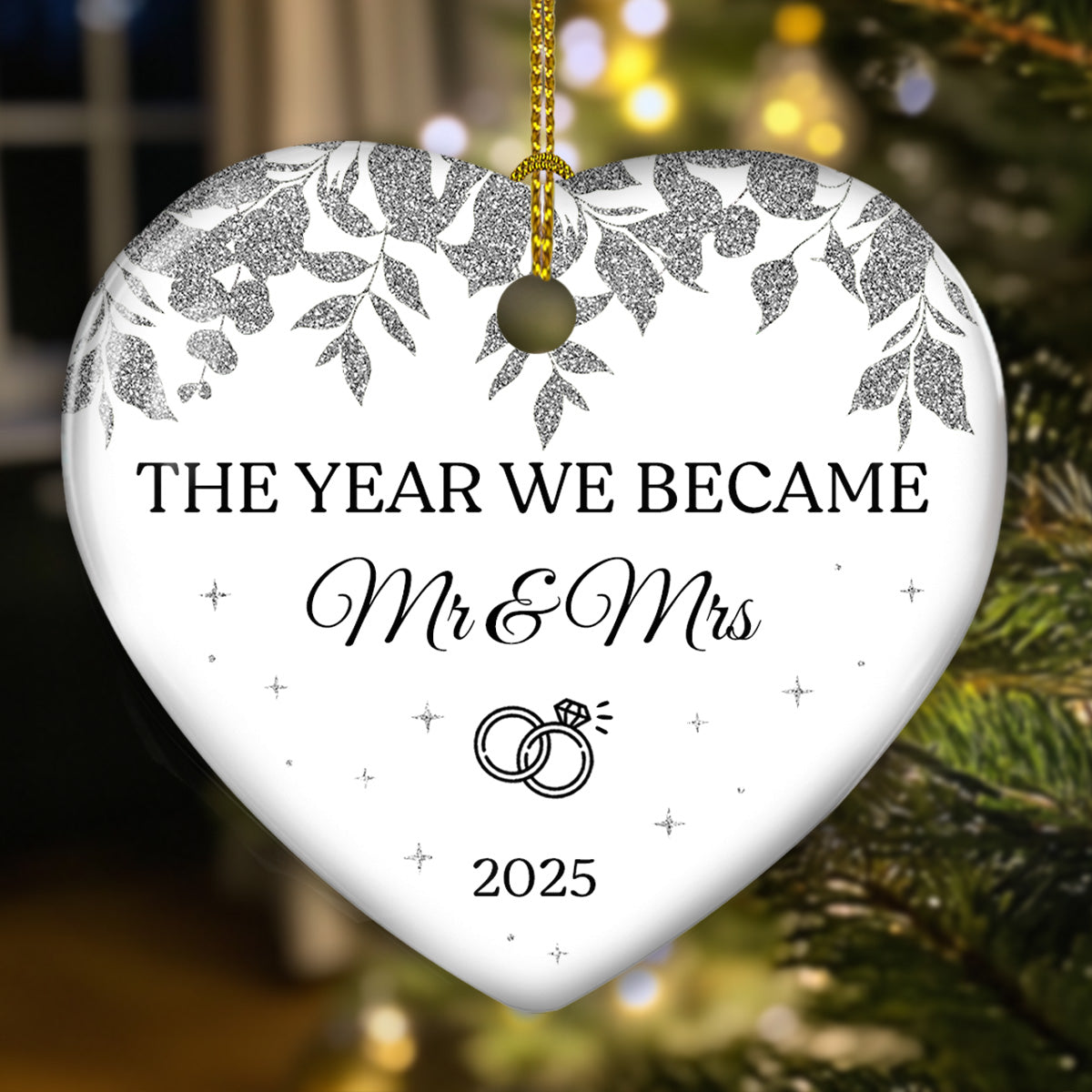 Save The Date Memory - Personalized Custom Ceramic Ornament