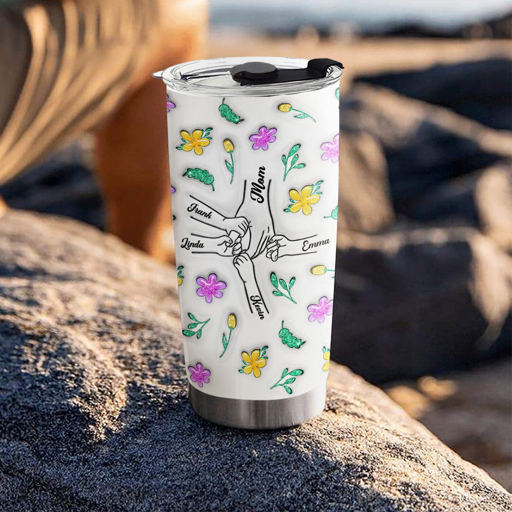 You Hold Our Hands, Also Our Hearts - Personalized Custom 3D Inflated Effect Tumbler