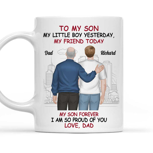 Forever Proud Always Your Dad - Personalized Custom Coffee Mug