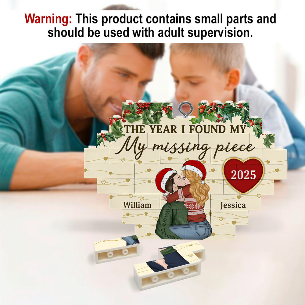 I Found My Missing Piece - Personalized Custom Heart Puzzle Ornament