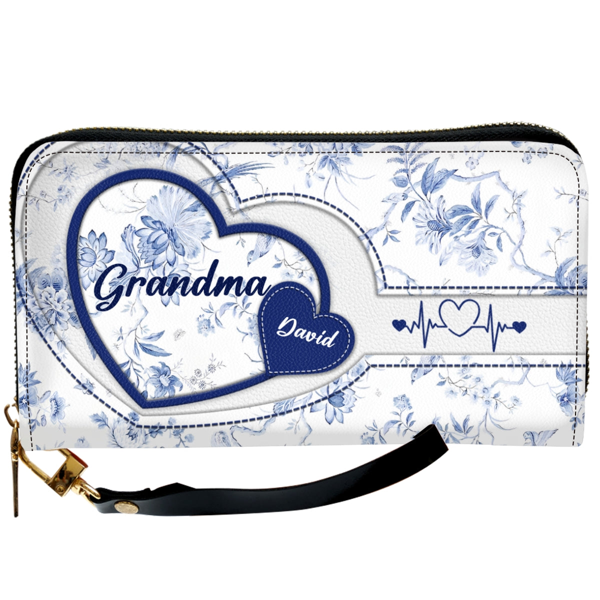 Love Being Grandma - Personalized Custom Leather Wallet