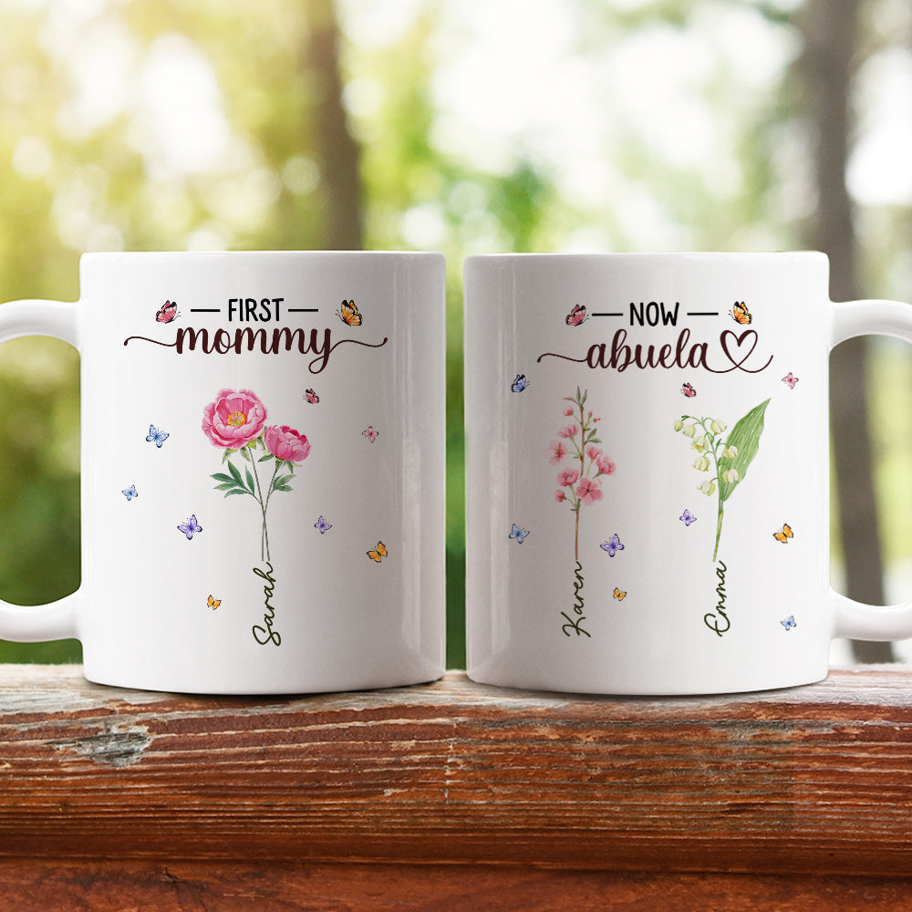 Grandma Flowers - Personalized Custom Coffee Mug
