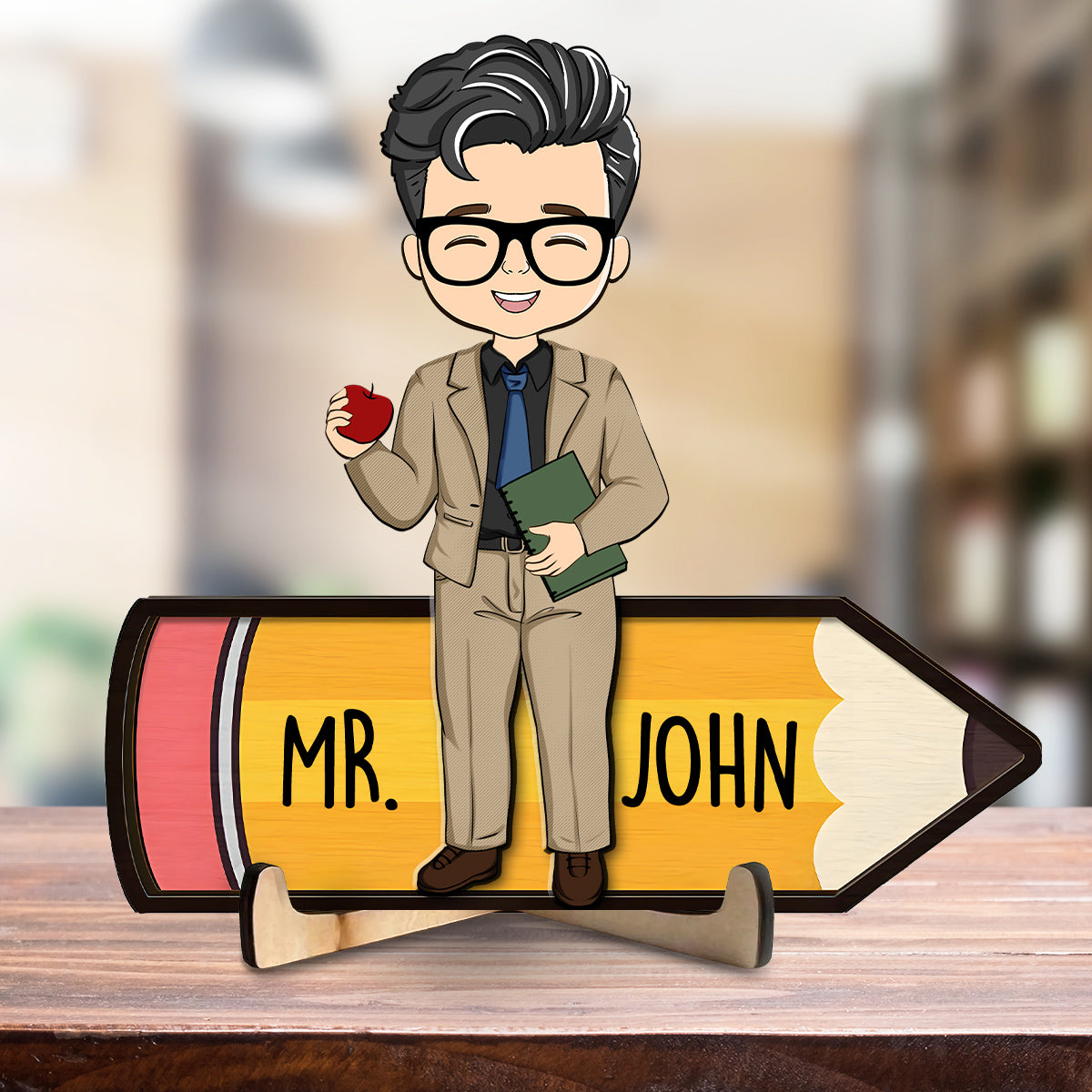 Teacher Pencil - Personalized Custom Wooden Plaque