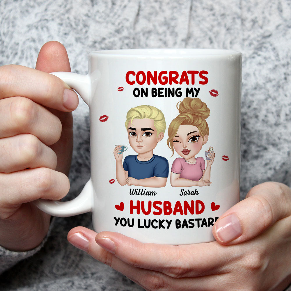 Congrats On Being My Husband - Personalized Custom Coffee Mug