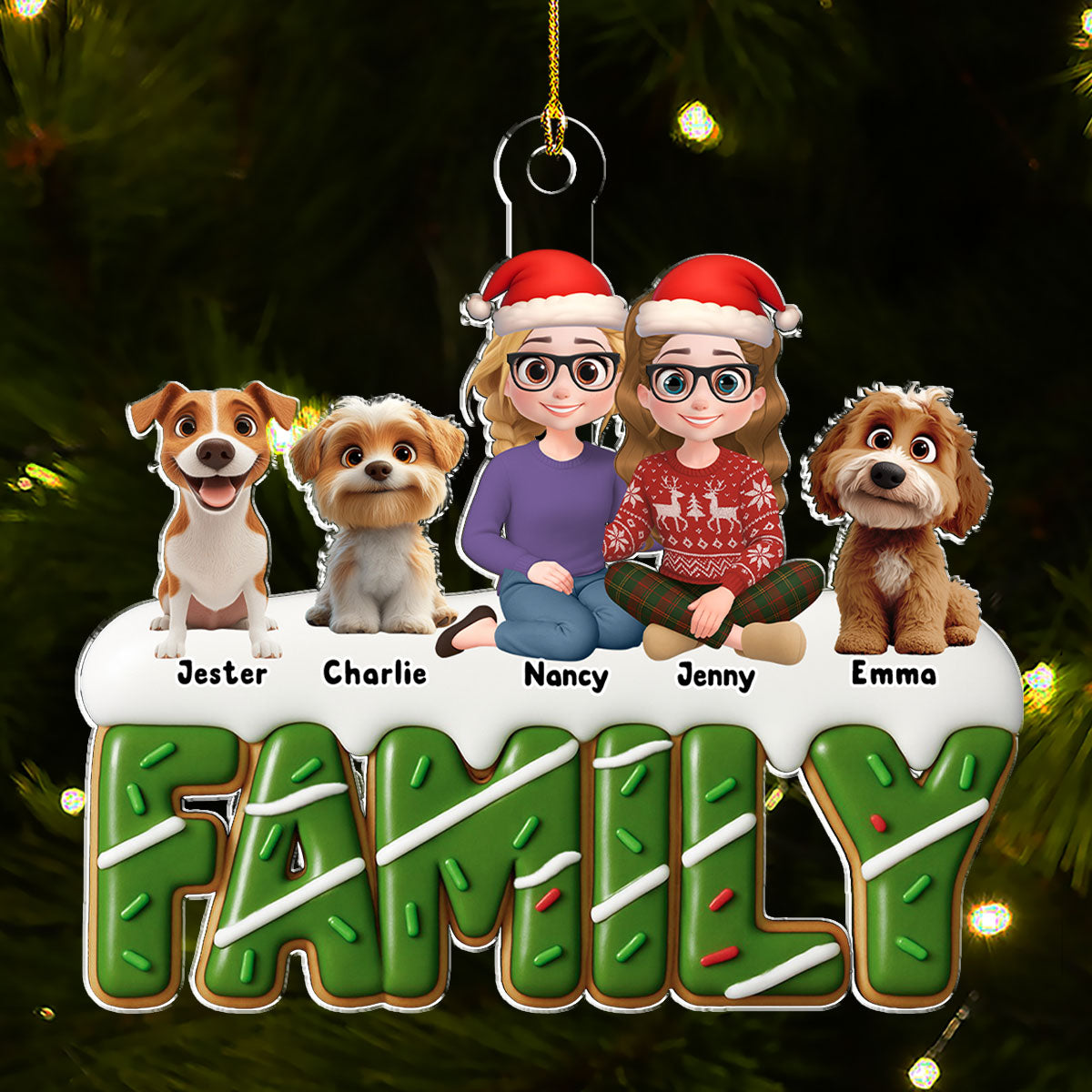 Our Sweetest Christmas - Personalized Custom Acrylic Ornament