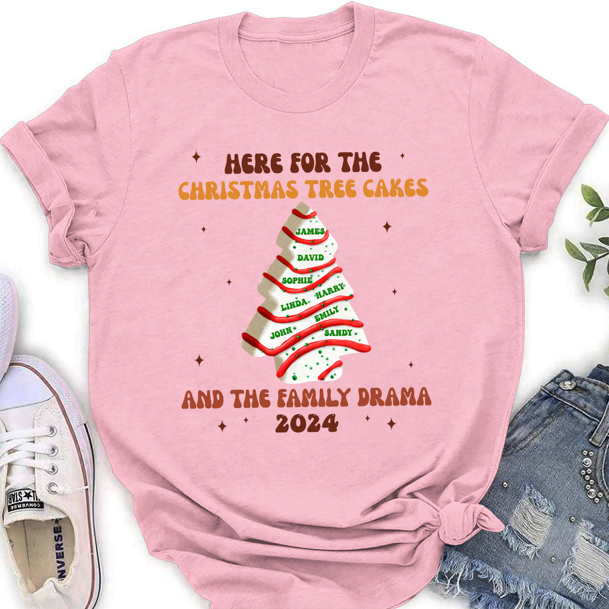 Christmas Tree Cakes And Family Drama - Personalized Custom Shirt