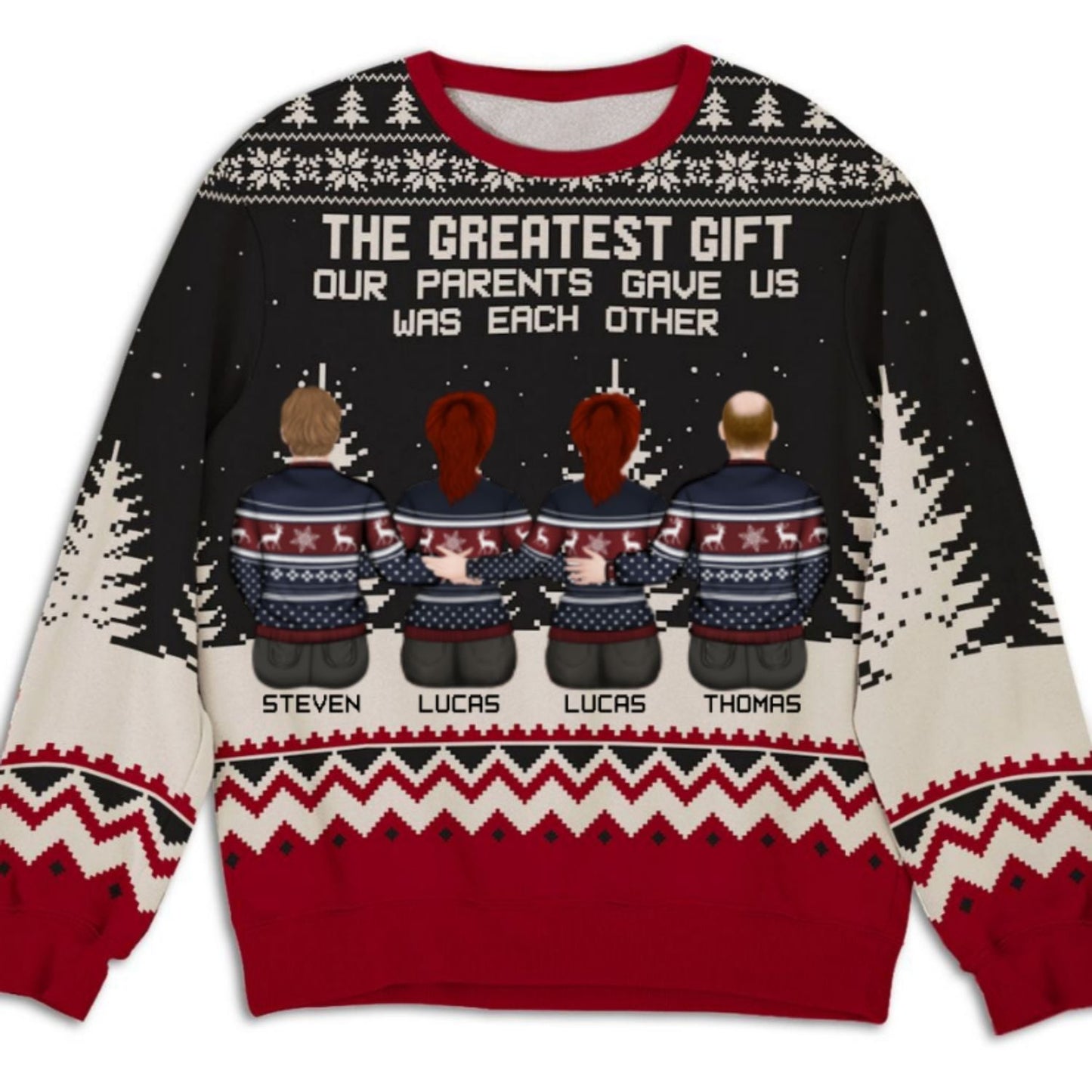 The Greatest Gift Our Parents Gave Us Was Each Other - Personalized Custom All-Over-Print Sweatshirt