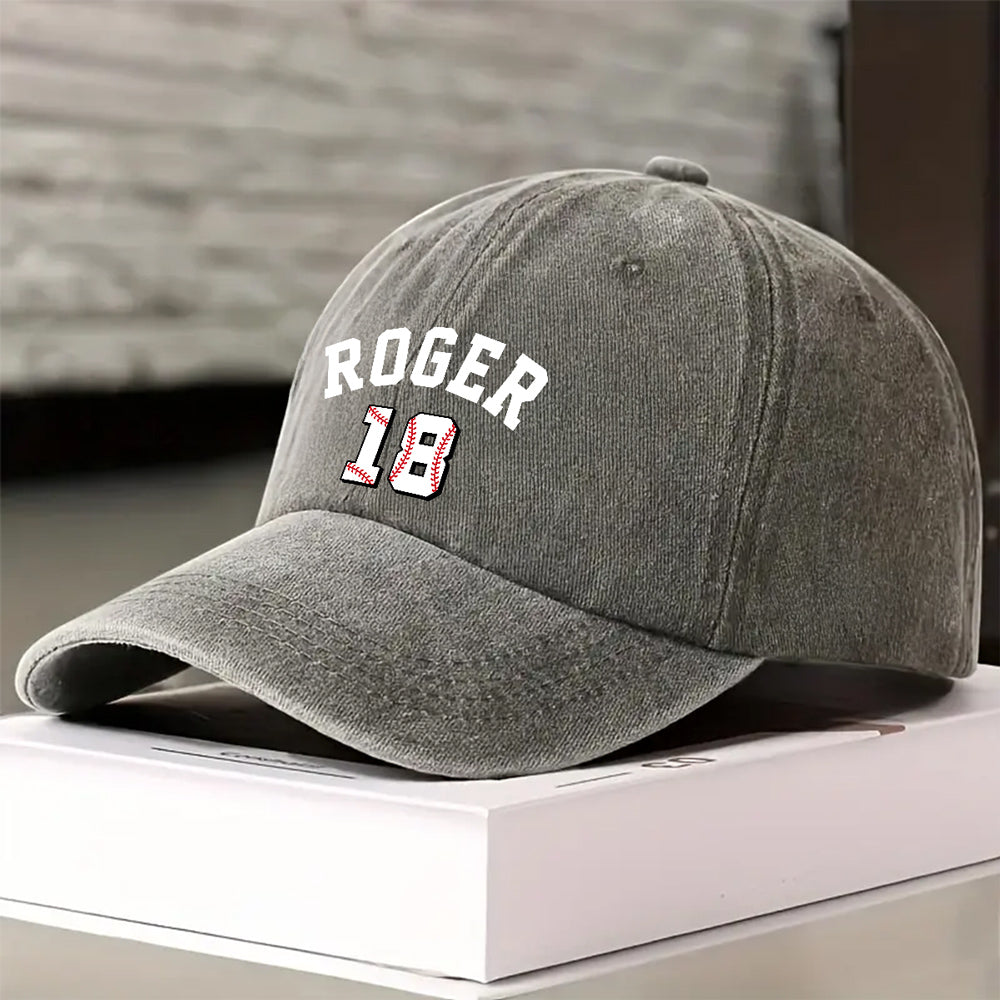 You Make My Heart Smile - Personalized Custom Vintage Washed Denim Cap