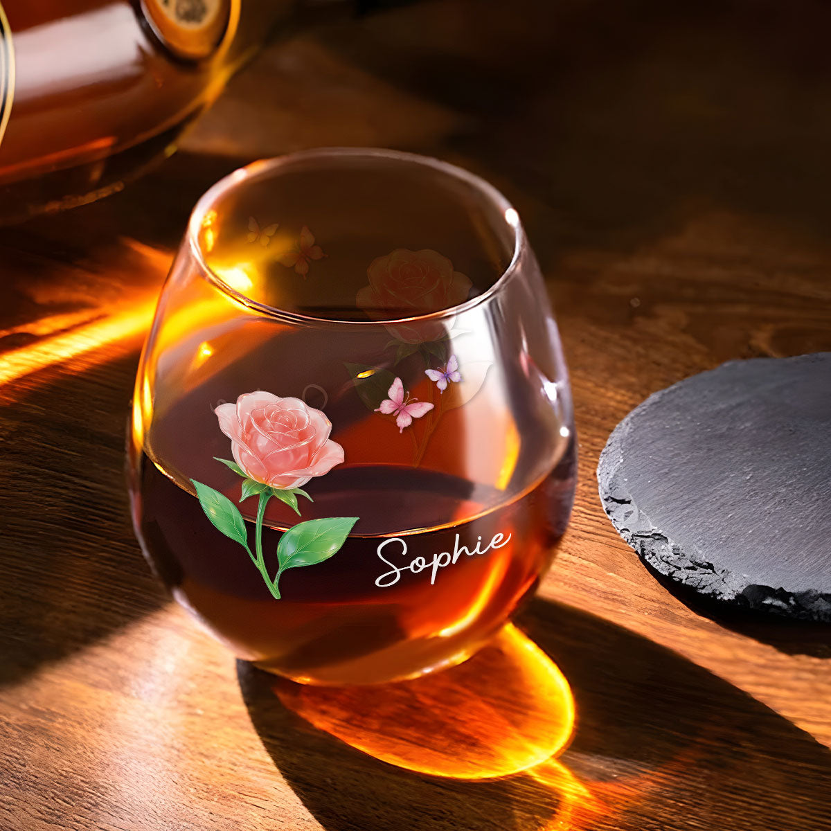 Flower Power - Personalized Custom Wine Glass