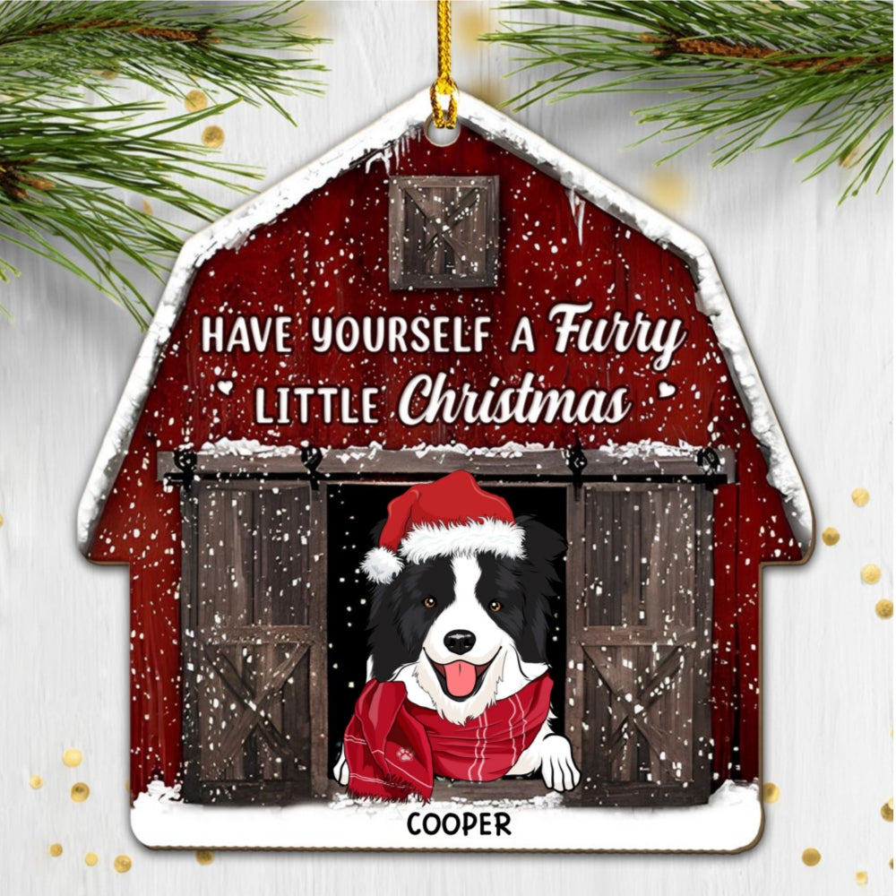A Furry Little Christmas - Personalized Custom Wood Ornament