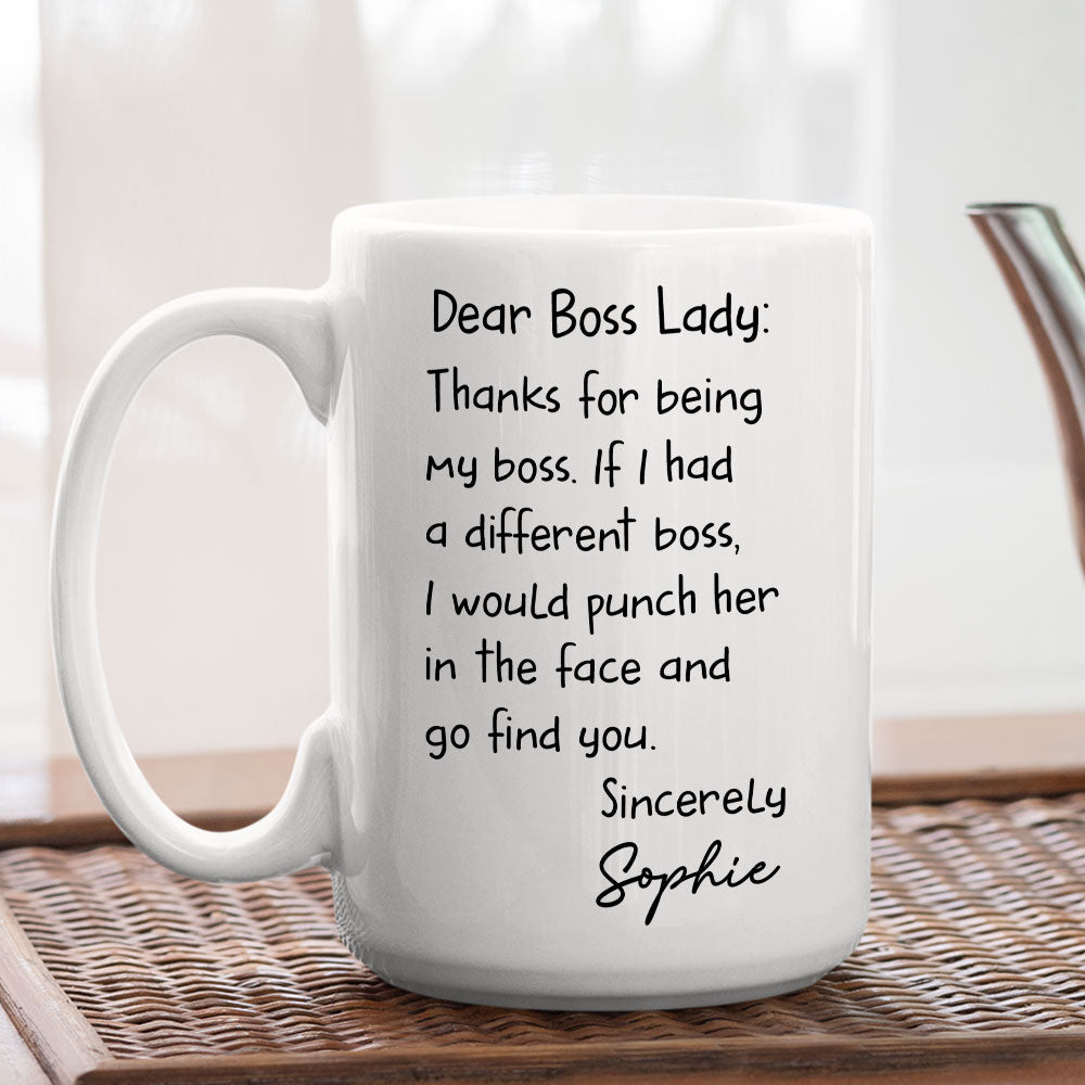Boss Lady - Personalized Custom Coffee Mug