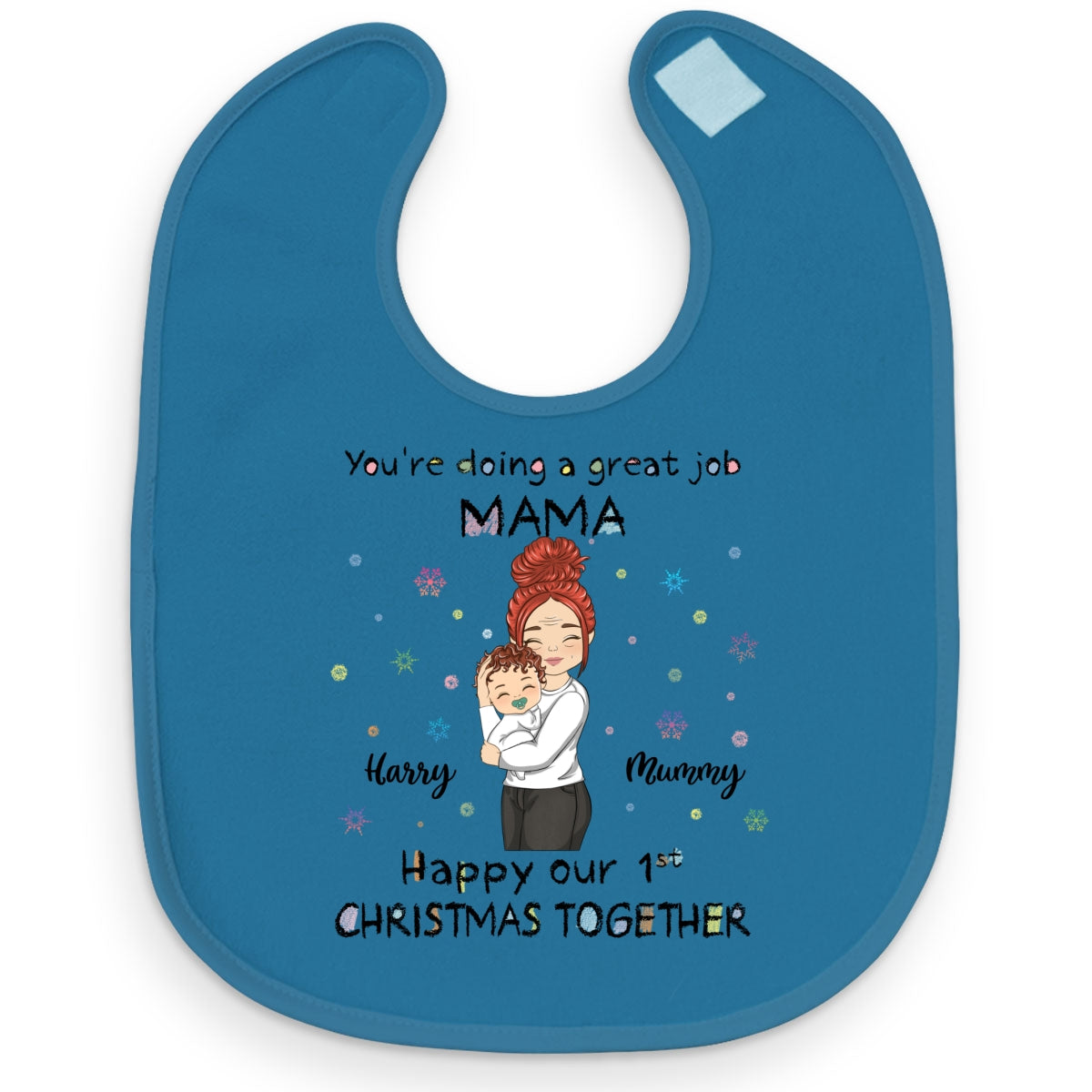 Christmas Together - Personalized Custom Baby Bib
