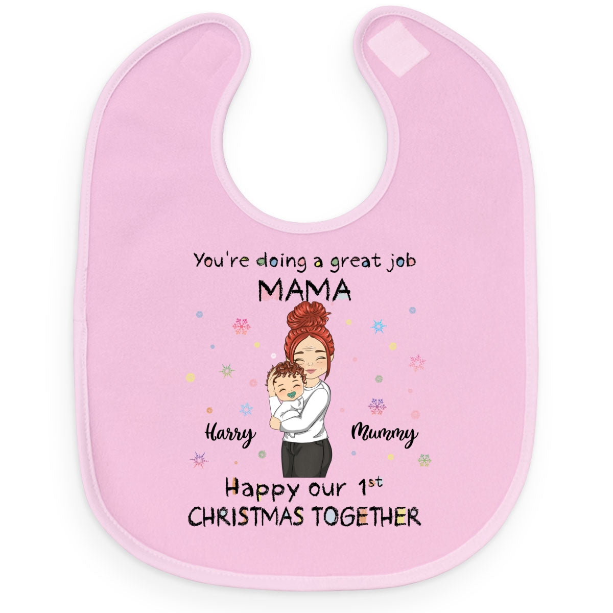 Christmas Together - Personalized Custom Baby Bib