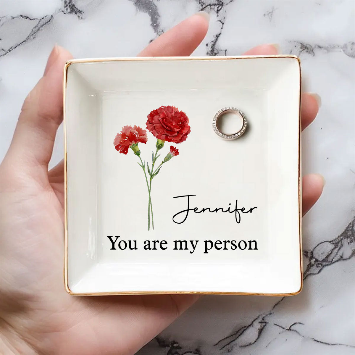 A Best Friend Is A Flower That Never Fades - Personalized Custom Jewelry Dish