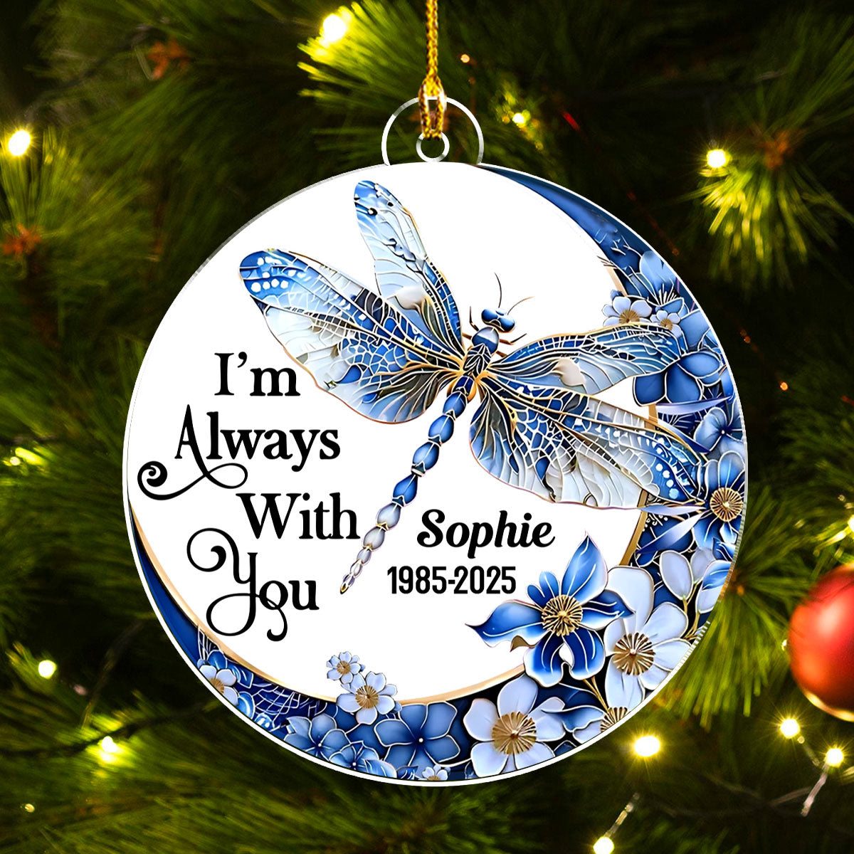 Live In Our Minds - Personalized Custom Acrylic Ornament
