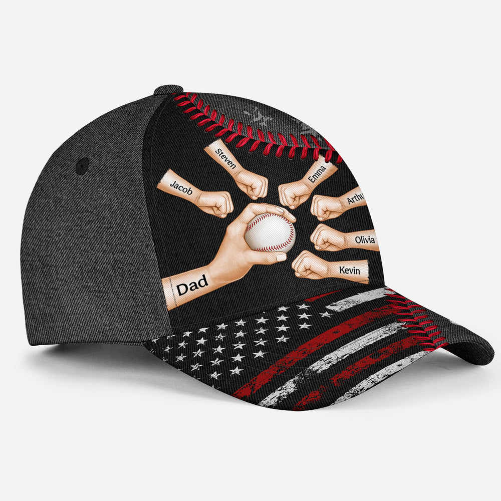 A Baseball Dad Power Is Fueled by Love - Personalized Custom Classic Cap