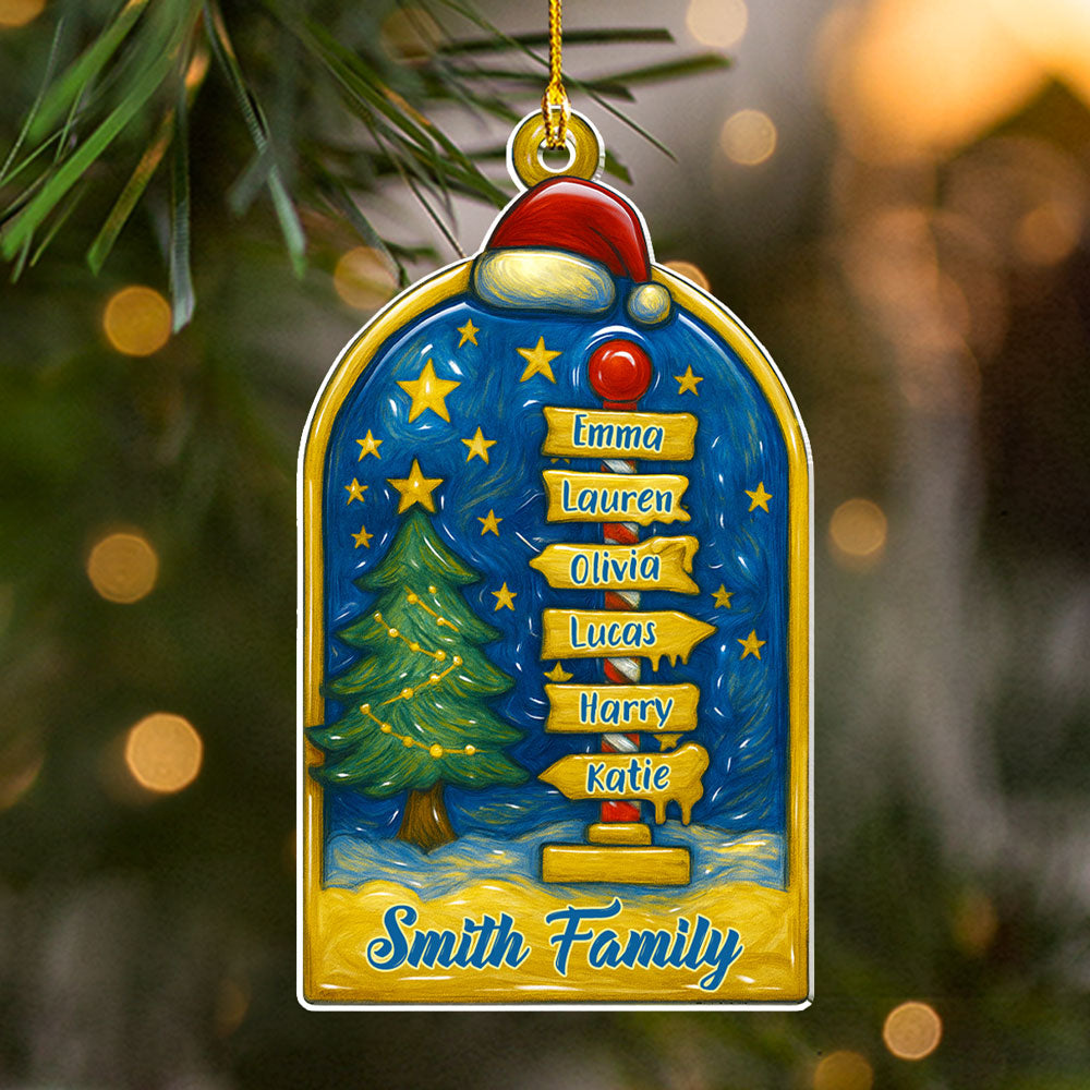 Family Brings Joy - Personalized Custom Acrylic Ornament