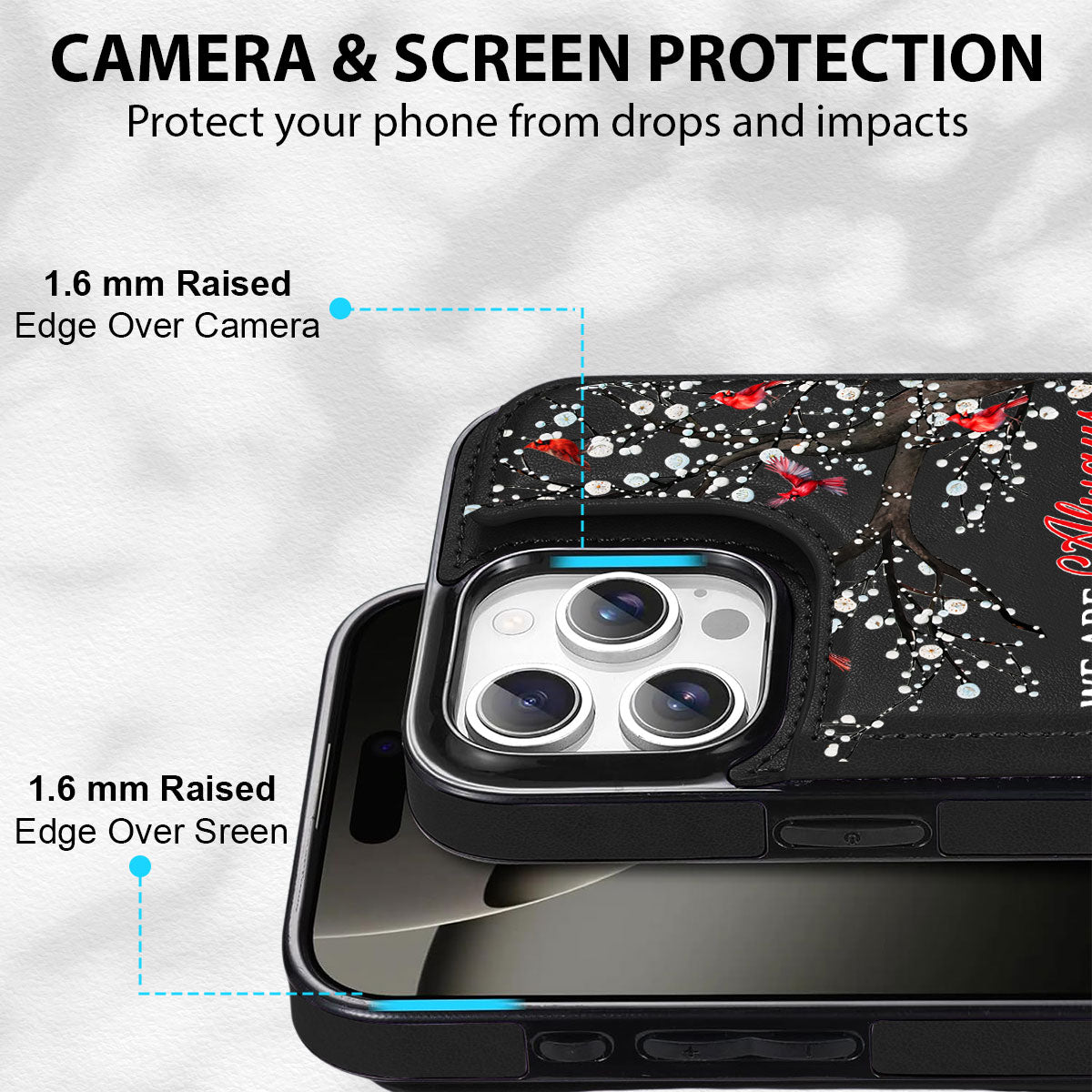 I Am Always With You - Personalized Custom Leather Phone Case