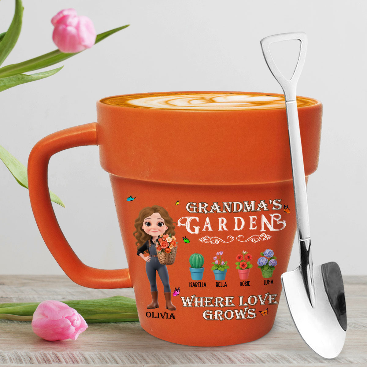 Where Love Grows - Personalized Custom Plant Pot Mug