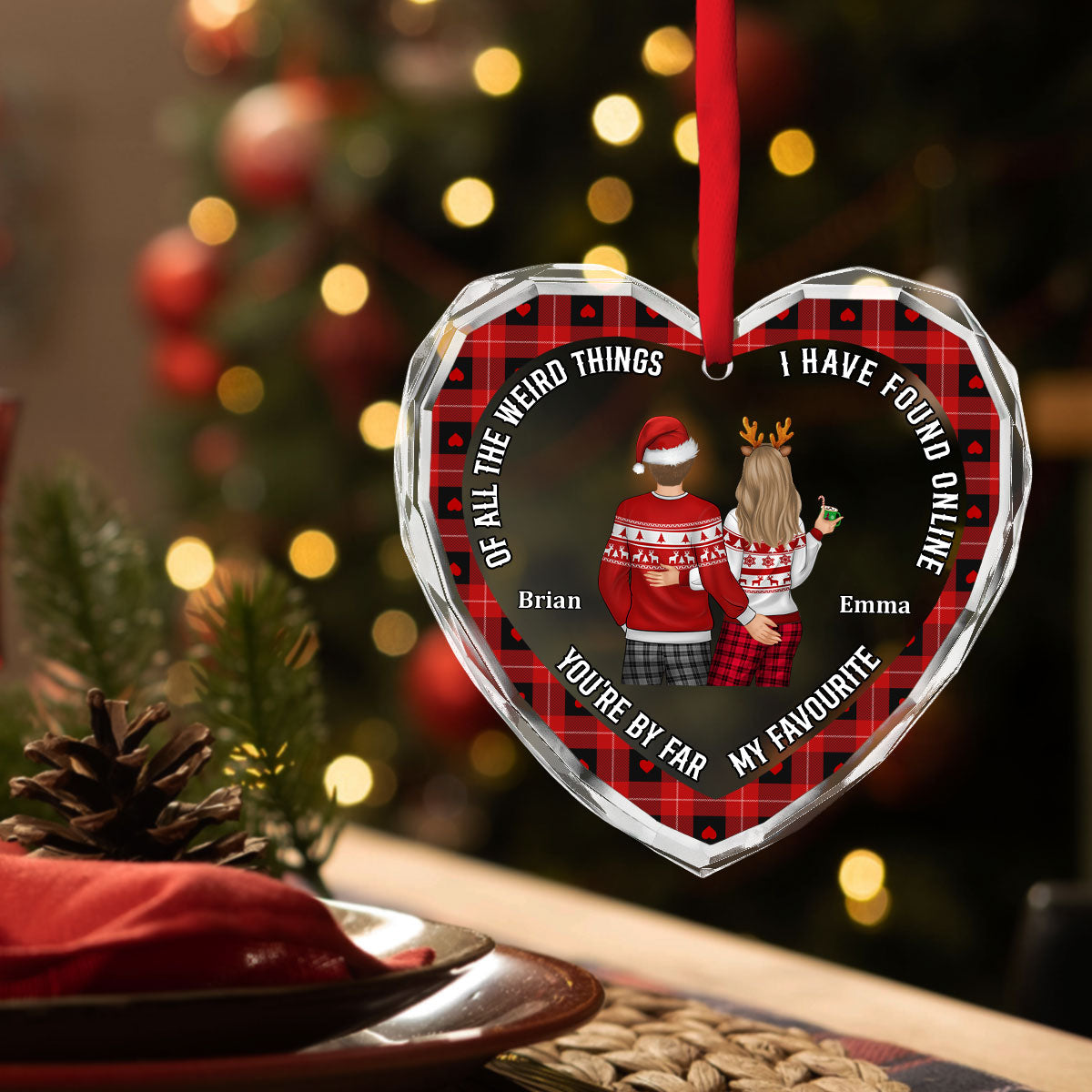 You Are By Far My Favorite - Personalized Custom Glass Ornament