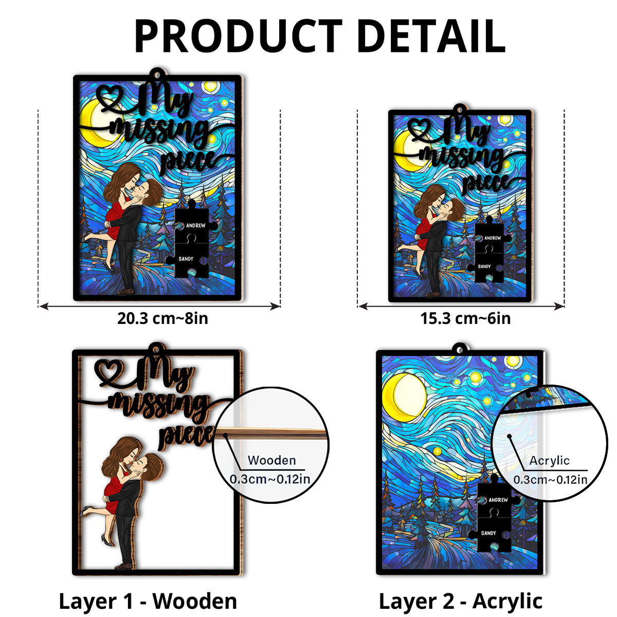 My Missing Piece - Personalized Custom Suncatcher