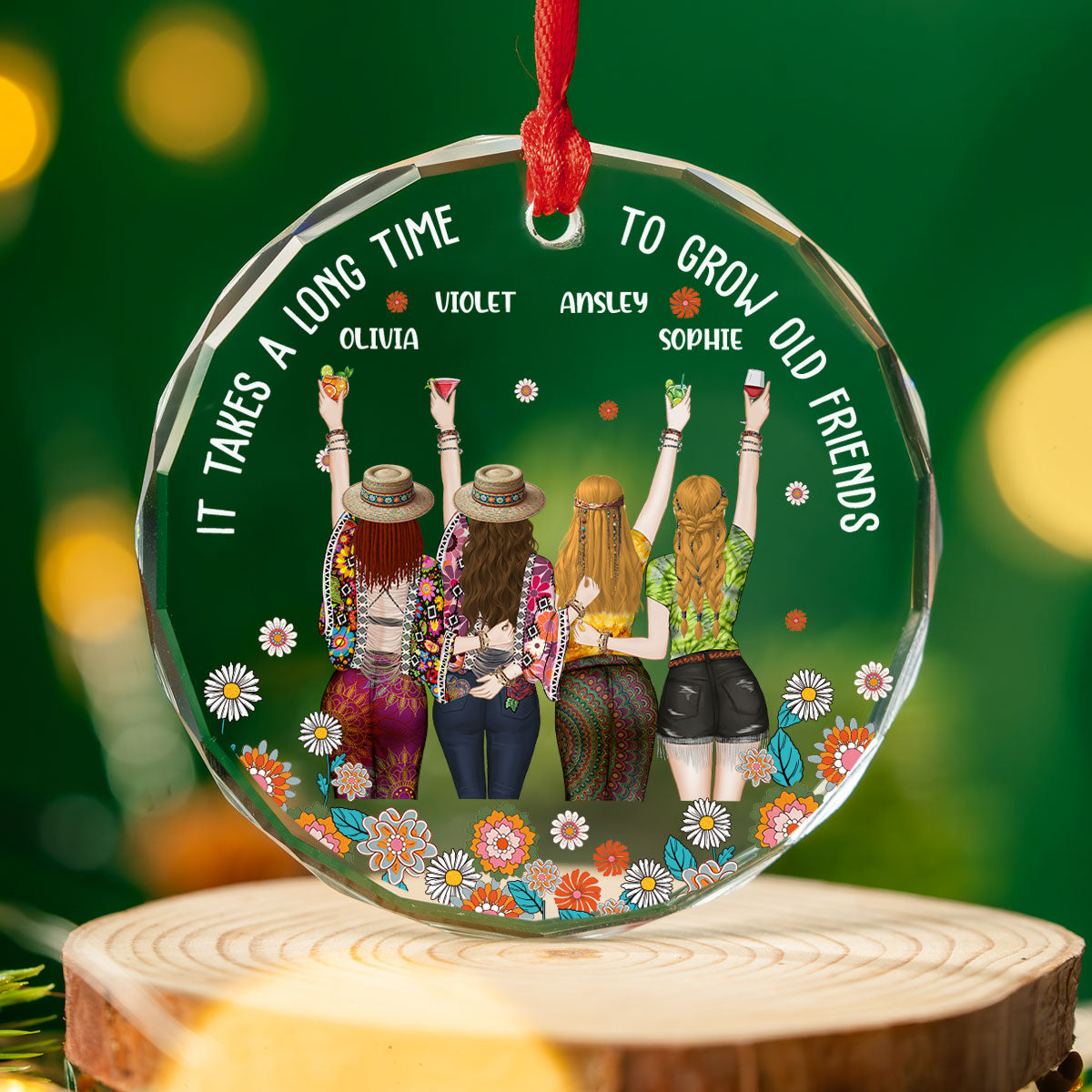 Your Heart And My Heart Are Very Old Friends - Personalized Custom Glass Ornament