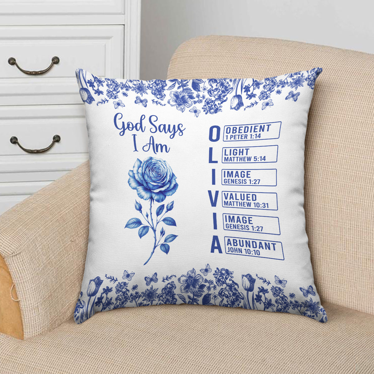 God Says You Are - Personalized Custom Pillow