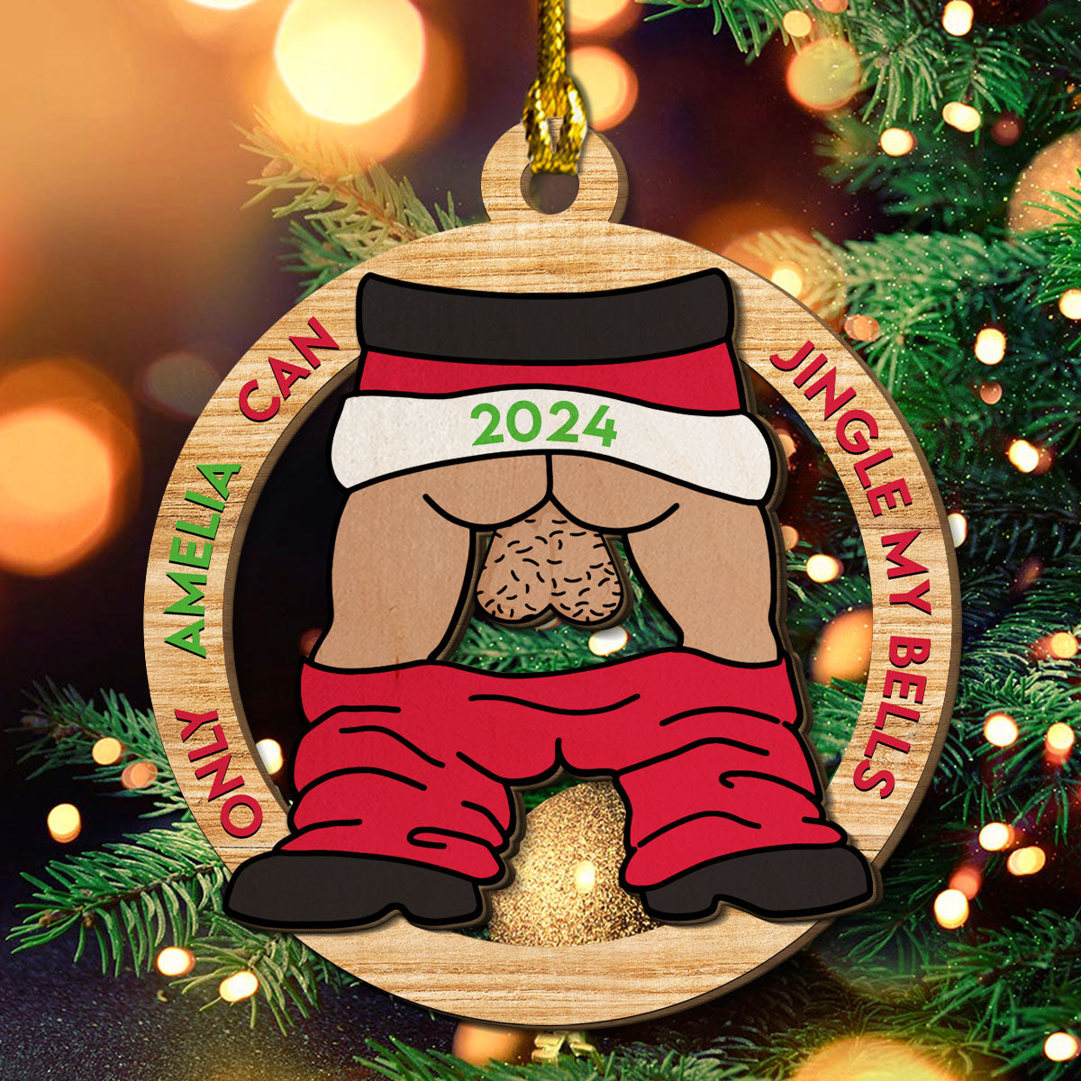 Jingle My Bells - Personalized Custom 2-Layered Wood Ornament