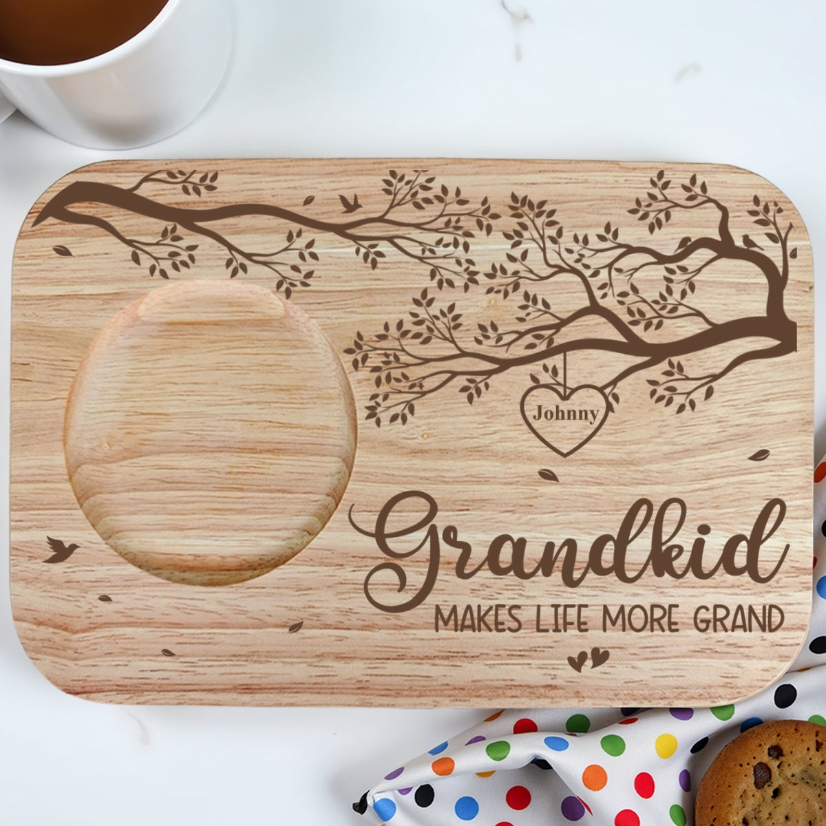Grandchildren Make Life More Grand - Personalized Custom Wooden Treat Board