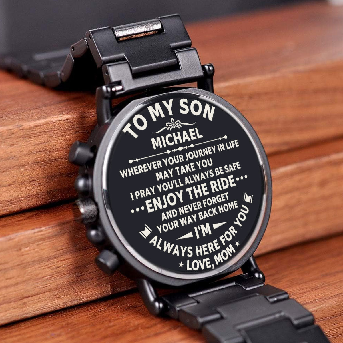 To My Son - Personalized Engraved Wooden Watches GQ026