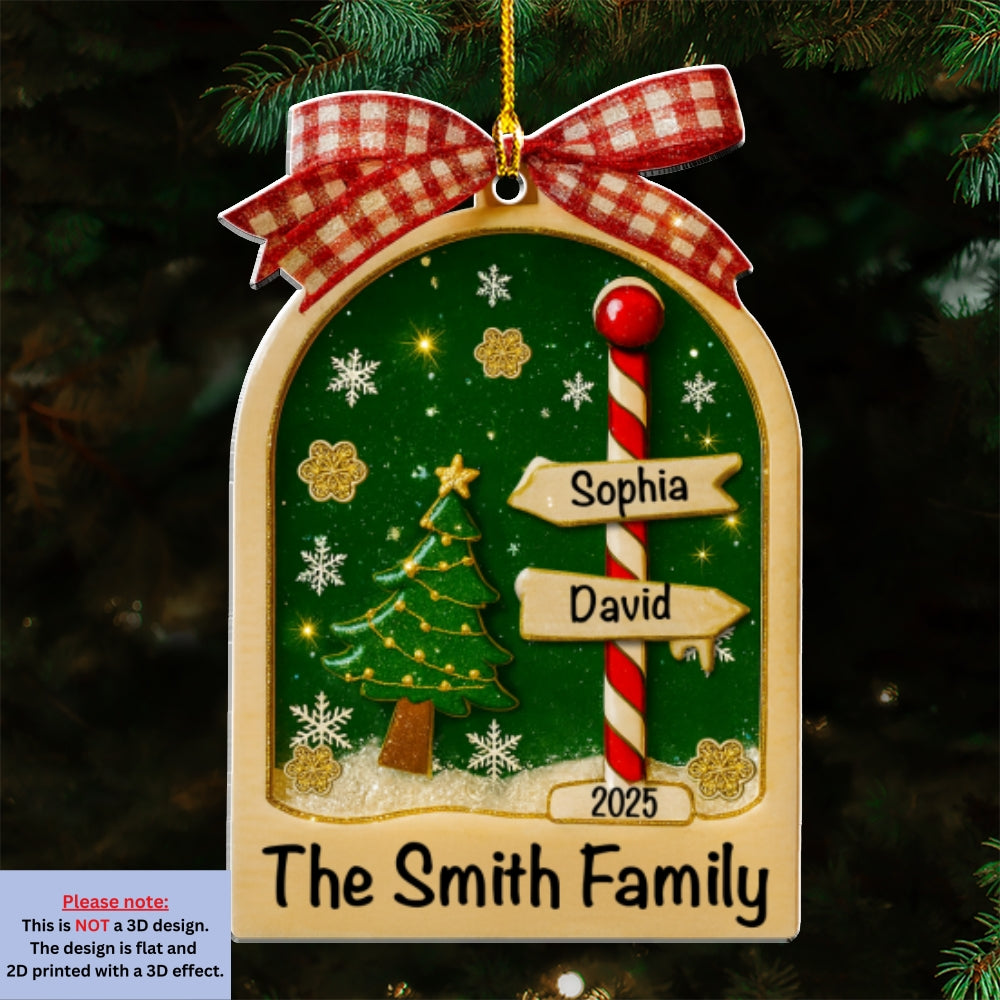Family Holiday Magic - Personalized Custom Acrylic Ornament