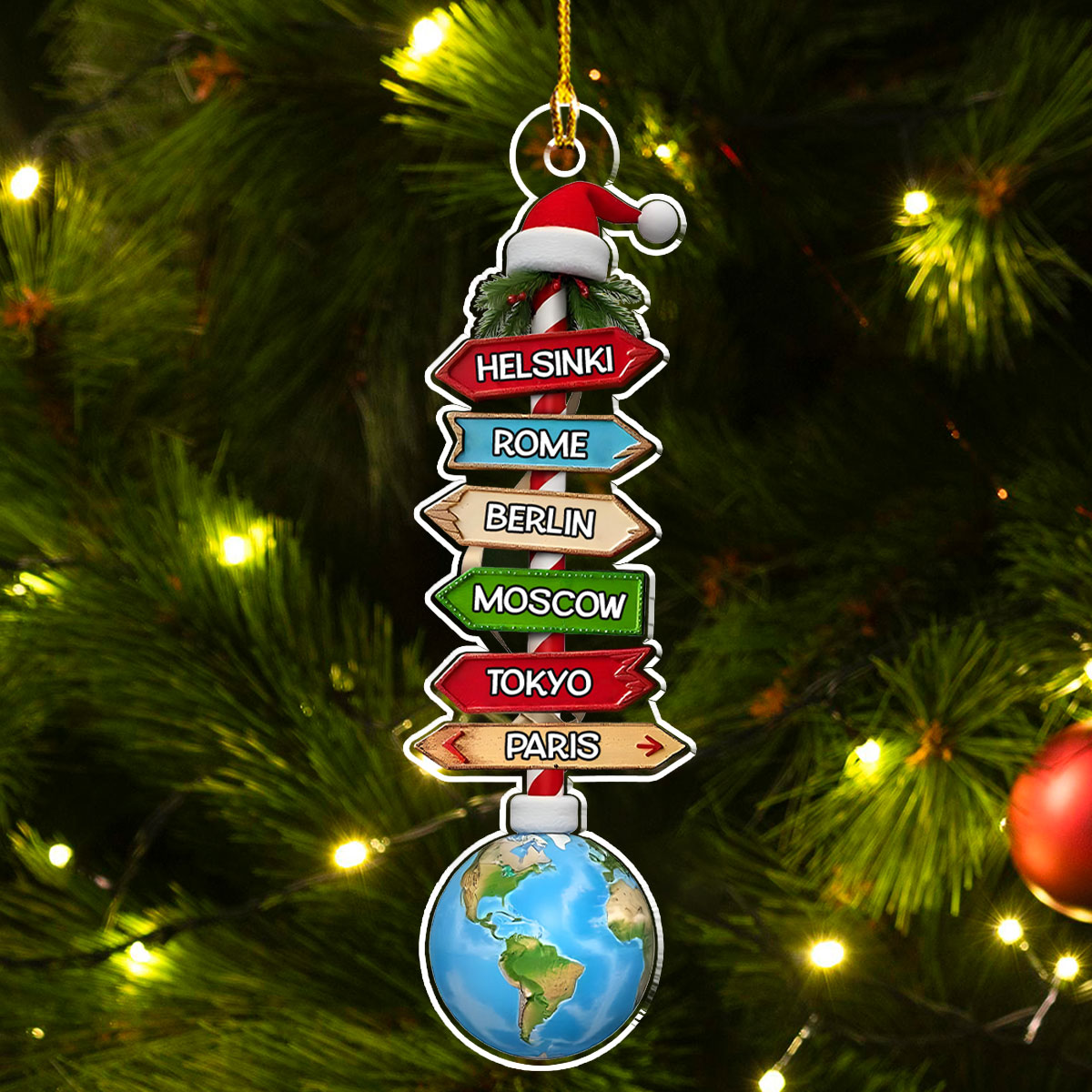Travel Adventure - Personalized Custom Acrylic Ornament