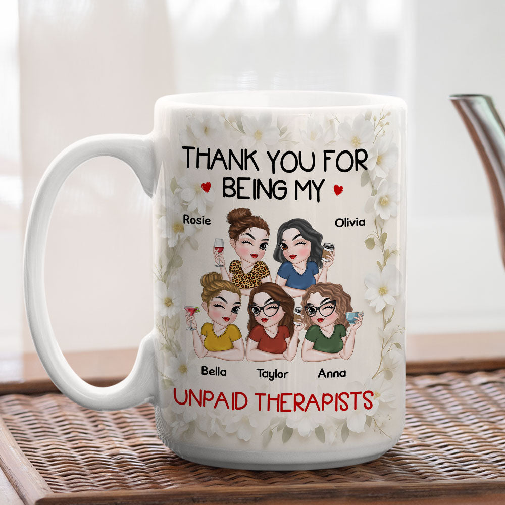 Unpaid Therapist - Personalized Custom Coffee Mug