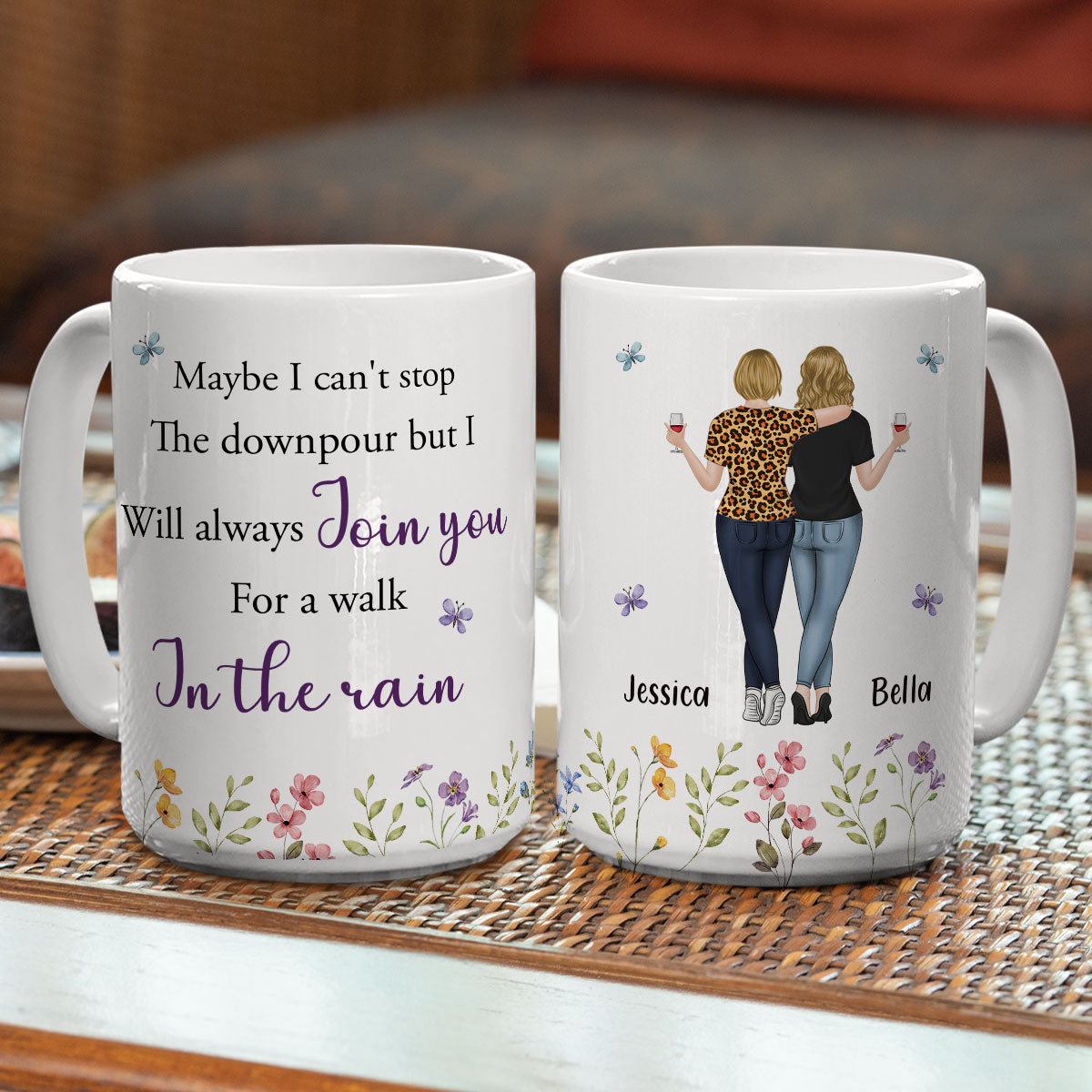 Join You For A Walk - Personalized Custom Coffee Mug