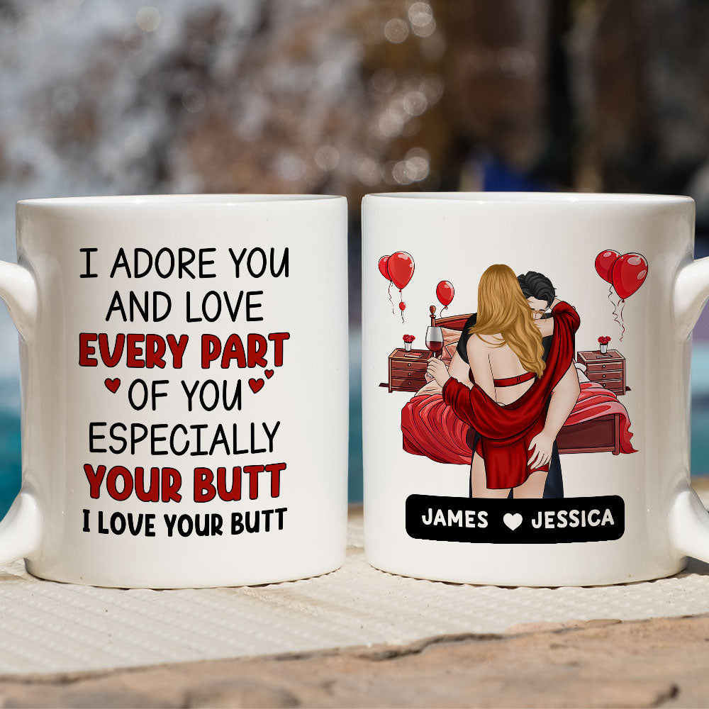 Adore You, Especially Your Butt - Personalized Custom Coffee Mug