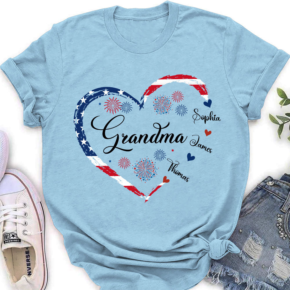 Love Being Grandma 4th Of July - Personalized Custom Shirt