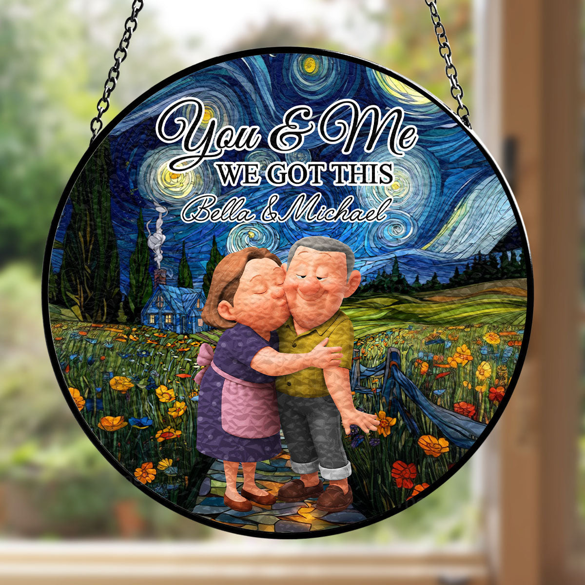 We Are Together For The Last - Personalized Custom Window Hanging Suncatcher