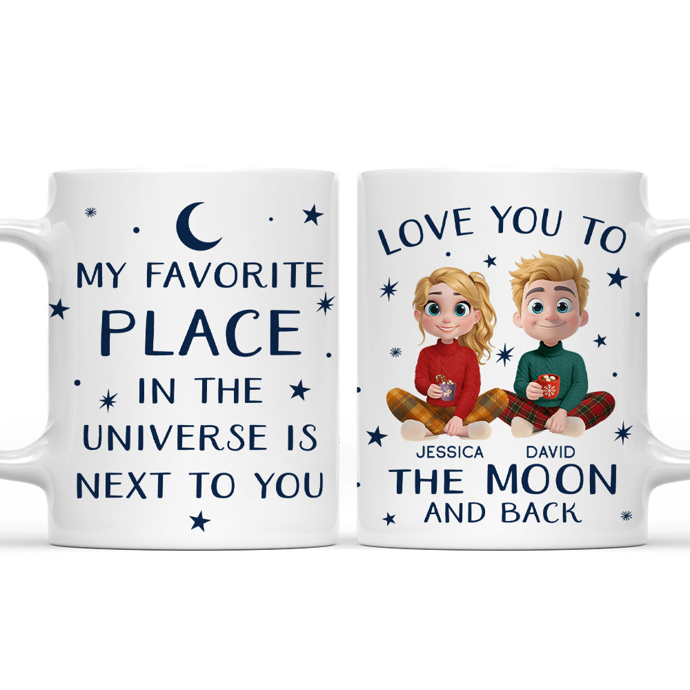 Happiness Starts By Your Side - Personalized Custom Coffee Mug