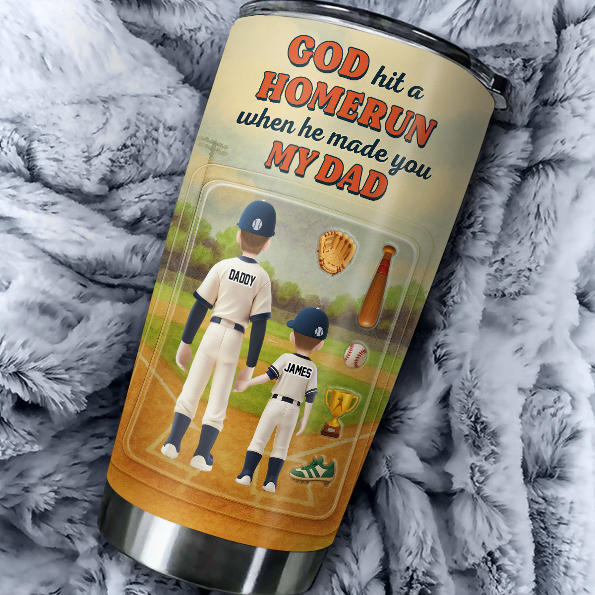 God Made A Home Run - Personalized Custom Tumbler