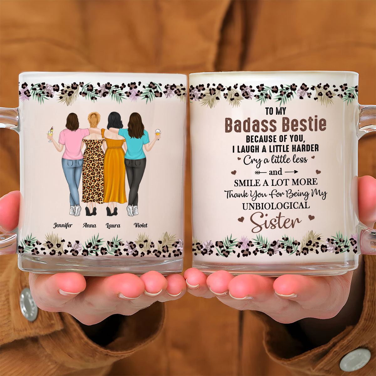 Beautiful Friendship - Personalized Custom Glass Mug