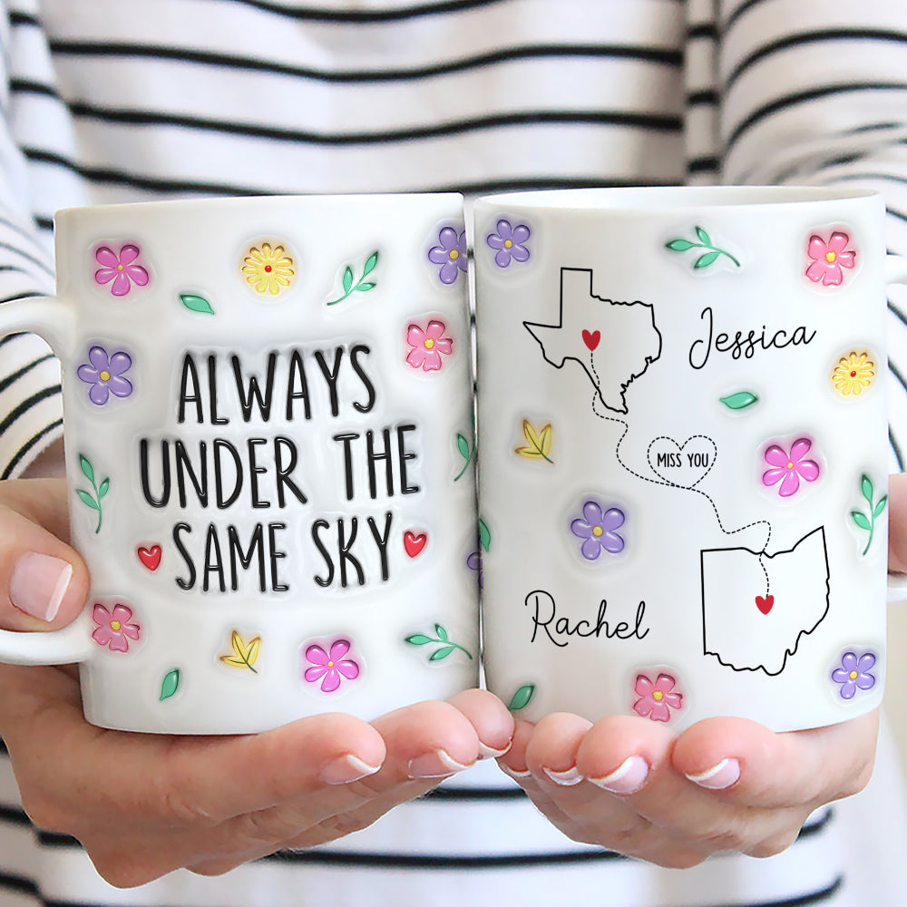 Wish We Under The Same Sky - Personalized Custom 3D Inflated Effect Mug